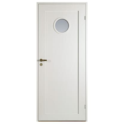 Innerdörr Diplomat Contur Vit Runt Frostat Glas