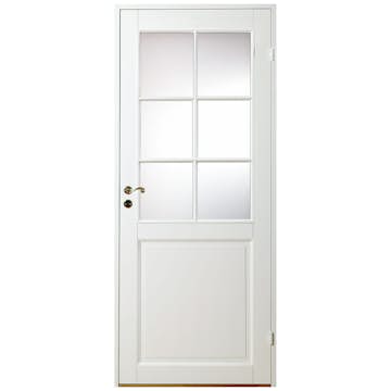 Innerdörr Sveadörren Massiv SP6 Vit Klarglas