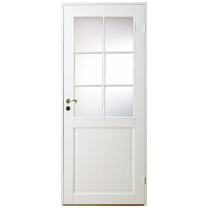 Innerdörr Sveadörren Massiv SP6 Vit Klarglas