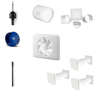 Badrumsfläkt Fresh Ventilationspaket 75 kvadrat