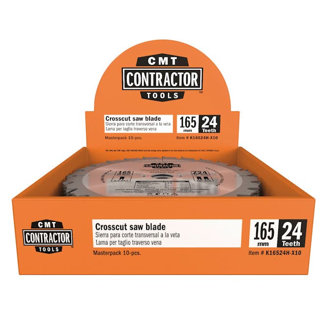 Sågklinga CMT Orange Tools Contractor 165x1,7x20 Z24 W 10 st