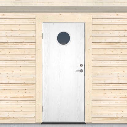 Kallförrådsdörr Sveadörren Runt Fönster Grundmålad