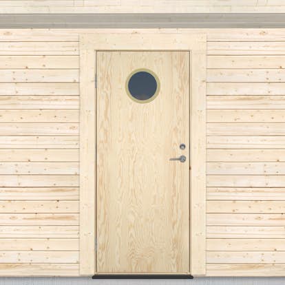 Kallförrådsdörr Sveadörren Runt Fönster Obehandlad