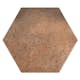 Hexagon Hill Ceramic Klinker Abadía Brun 25x22 cm