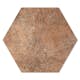 Hexagon Hill Ceramic Klinker Abadía Brun 25x22 cm