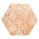 Hexagon Hill Ceramic Klinker Abadía Brun Mönstrad 25x22 cm