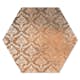 Hexagon Hill Ceramic Klinker Abadía Brun Mönstrad 25x22 cm