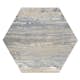 Träklinker Suomi Grey Hex 25 Hill Ceramic Grå 25x22 cm Matt