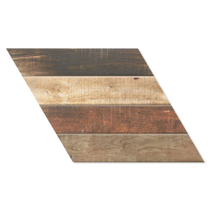 Träklinker Hill Ceramic Diamond Brun-Beige Mix Höger 70x40 cm