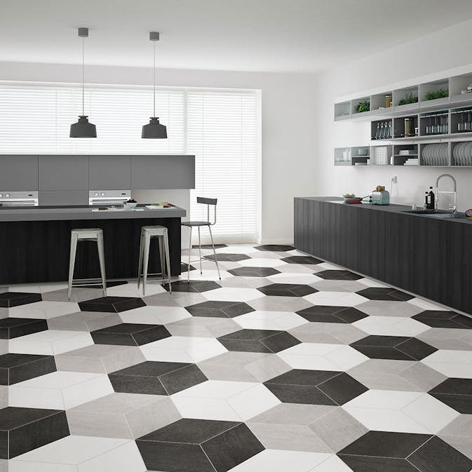 Klinker Hill Ceramic Diamond Svart 70x40 cm