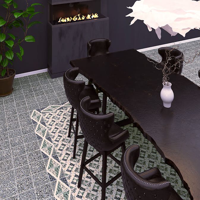 Klinker Hill Ceramic Retro IT Terrazzo Grå Matt 20x20 cm