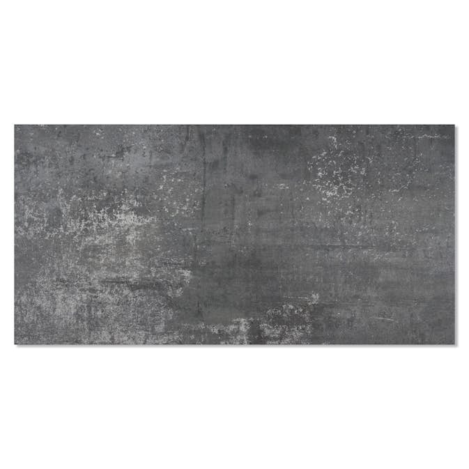 Klinker Metalo Hill Ceramic Svart 59,5x120 cm Halvpolerad