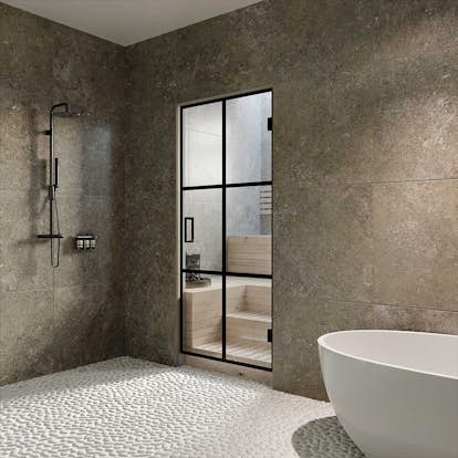 Bastudörr Hietakari Bläk Paris Glasdörr