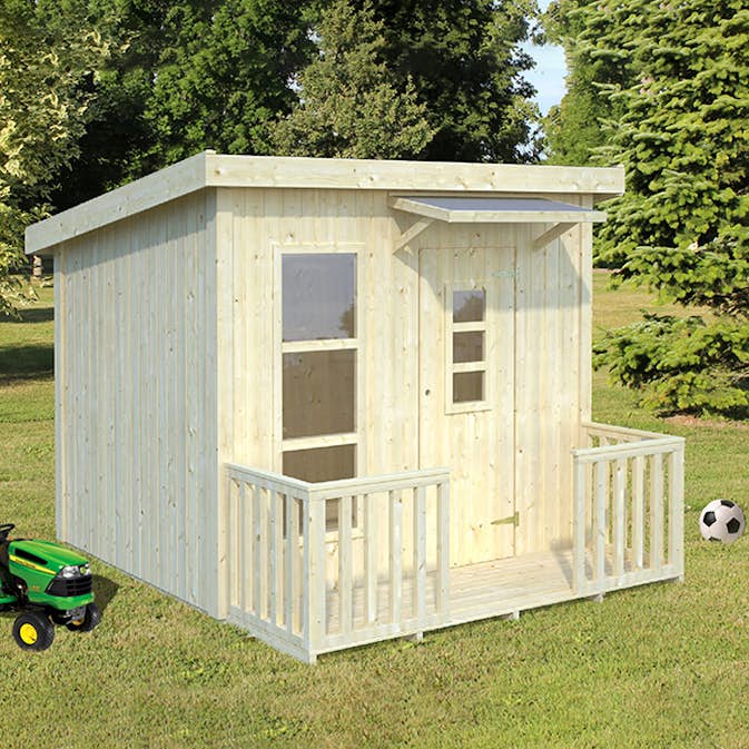 Lekstuga Palmako Harry 3,1 m² Trästuga med Altan