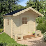 Lekstuga Palmako Stina 3,1 m² Trästuga med Altan