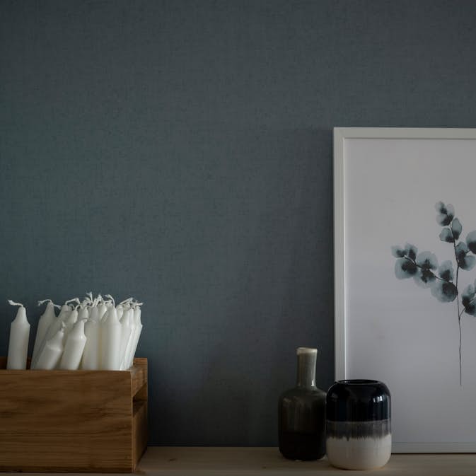 Tapet Duro Linne Blå 415-14