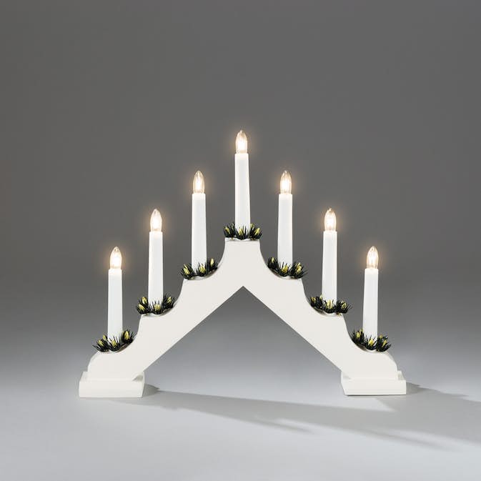 Adventsljusstake Gnosjö Konstsmide 7L med Manschetter H30