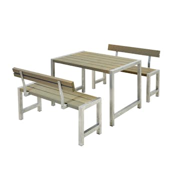 Matgrupp Utomhus PLUS Café med 2 st Ryggstöd