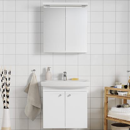 Möbelpaket Hafa Life Komplett med Luckor och Spegelskåp 600