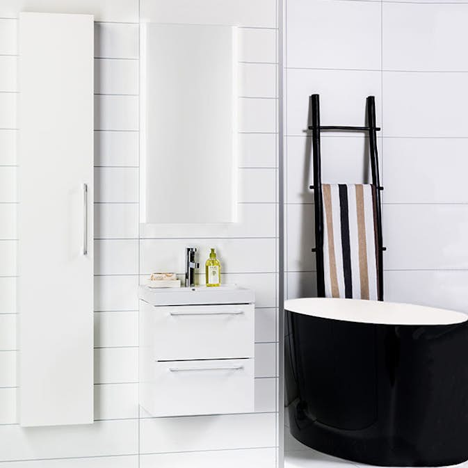 Möbelpaket Noro Day med Deco Spegel Matt Vit