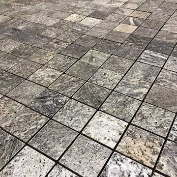 Mosaik  Stencentralen Skiffer Argento Shine Mörkgrå 5x5 cm