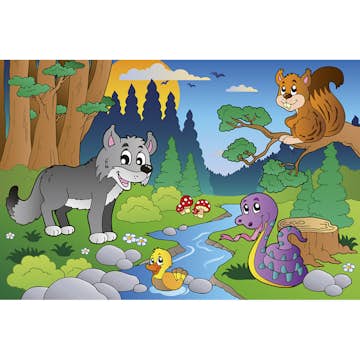 Tapet Dimex Forest Animals