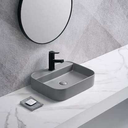 Tvättställ NOURK Rektangulärt Vägghängt/Ovanpåliggande