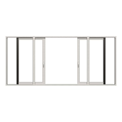 Parskjutdörr NorDan HelAlu Aluminium 4-Delad Enkelspår