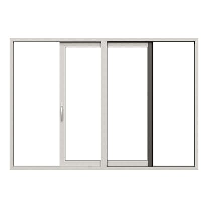 Skjutdörr NorDan HelAlu Aluminium 2-Delad Enkelspår