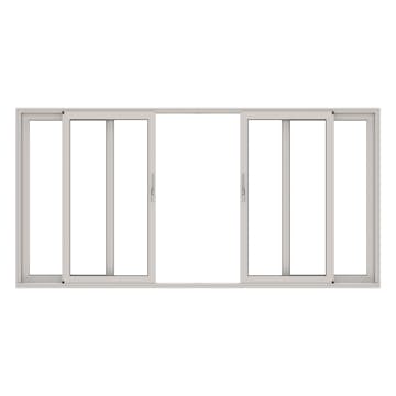 Parskjutdörr NorDan HelAlu Aluminium 4-Delad Dubbelspår