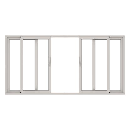 Parskjutdörr NorDan HelAlu Aluminium 4-Delad Dubbelspår