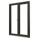 Parfönsterdörr NorDan NTech Helglasad Aluminium BlackLine Svart