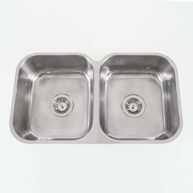 Diskho Nordic Tech NU-Serien Rostfri Dubbel med Korgventil & Vattenlås