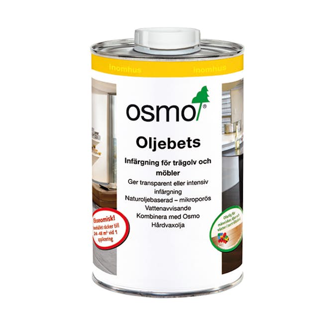 Oljebets Osmo Olja för Infärgning, Ljusgrå 1L