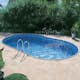 Stålväggspool Planet Pool Premium Inbyggd Oval 8x4,2 m inkl SF8 Stege och Tillbehör