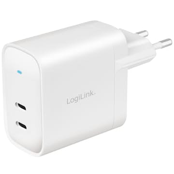USB-laddare LogiLink 2 x USB-C PD 40W GaN