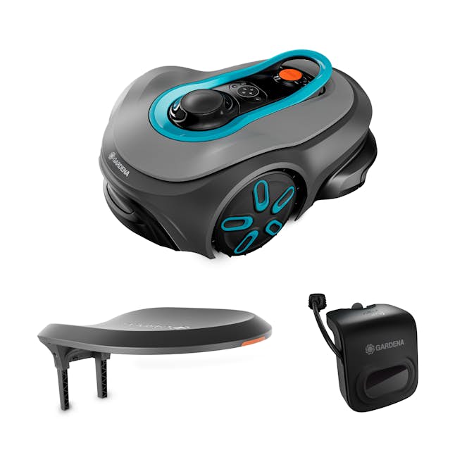 Robotgräsklippare Gardena Smart Sileno Free 1500 Utan Slinga Paket Med Robothus & Antikollisionsradar