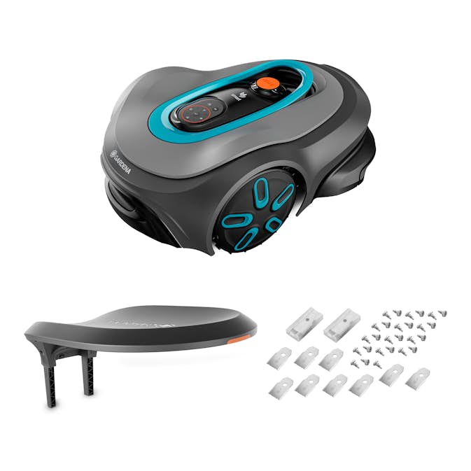 Robotgräsklippare Gardena Smart Sileno Max 1200 Utan Slinga Paket Med Robothus & Reservblad