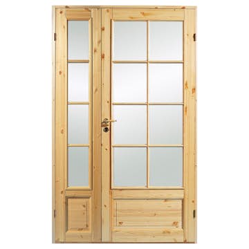 Parinnerdörr Br. Johansson Allmoge 4 SP12 Obehandlad Furu Klarglas