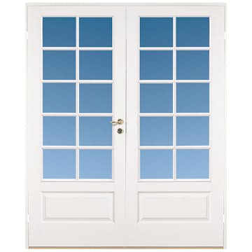 Parinnerdörr Sveadörren Formpressad SP10 Vit Klarglas