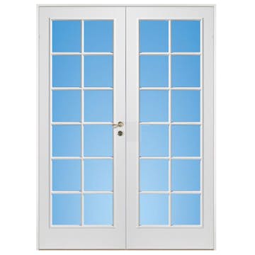 Parinnerdörr Sveadörren Formpressad SP12 Vit Klarglas