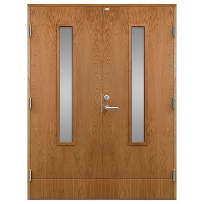 Parytterdörr Diplomat Laila Träfanér Klarglas