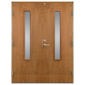 Parytterdörr Diplomat Laila Träfanér Klarglas