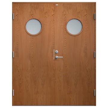 Parytterdörr Diplomat Rosa Träfanér Klarglas