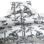 Påslakanset Borganäs of Sweden Älg Grå Enkelsäng