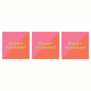 Servett Paperproducts Design Happy Birthday by Art Card 33x33 cm 3 st 20-pack