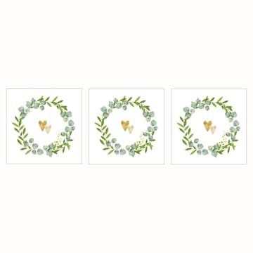 Servett Paperproducts Design Two Hearts 33x33 cm 3 st 20-pack