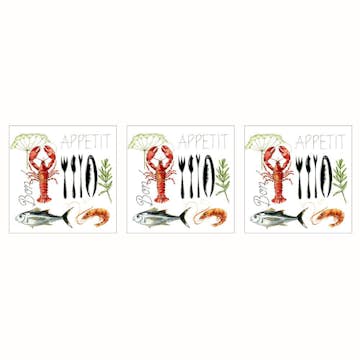 Servett Paperproducts Design Fish Food 33x33 cm 3 st 20-pack