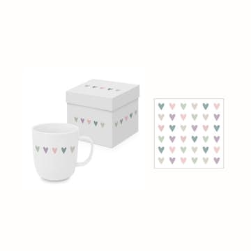 Gåvoset Paperproducts Design Heart Infusion Mugg 40 cl + Servett