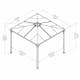 Pergola gop Palermo 3000 13 m² med Takventil